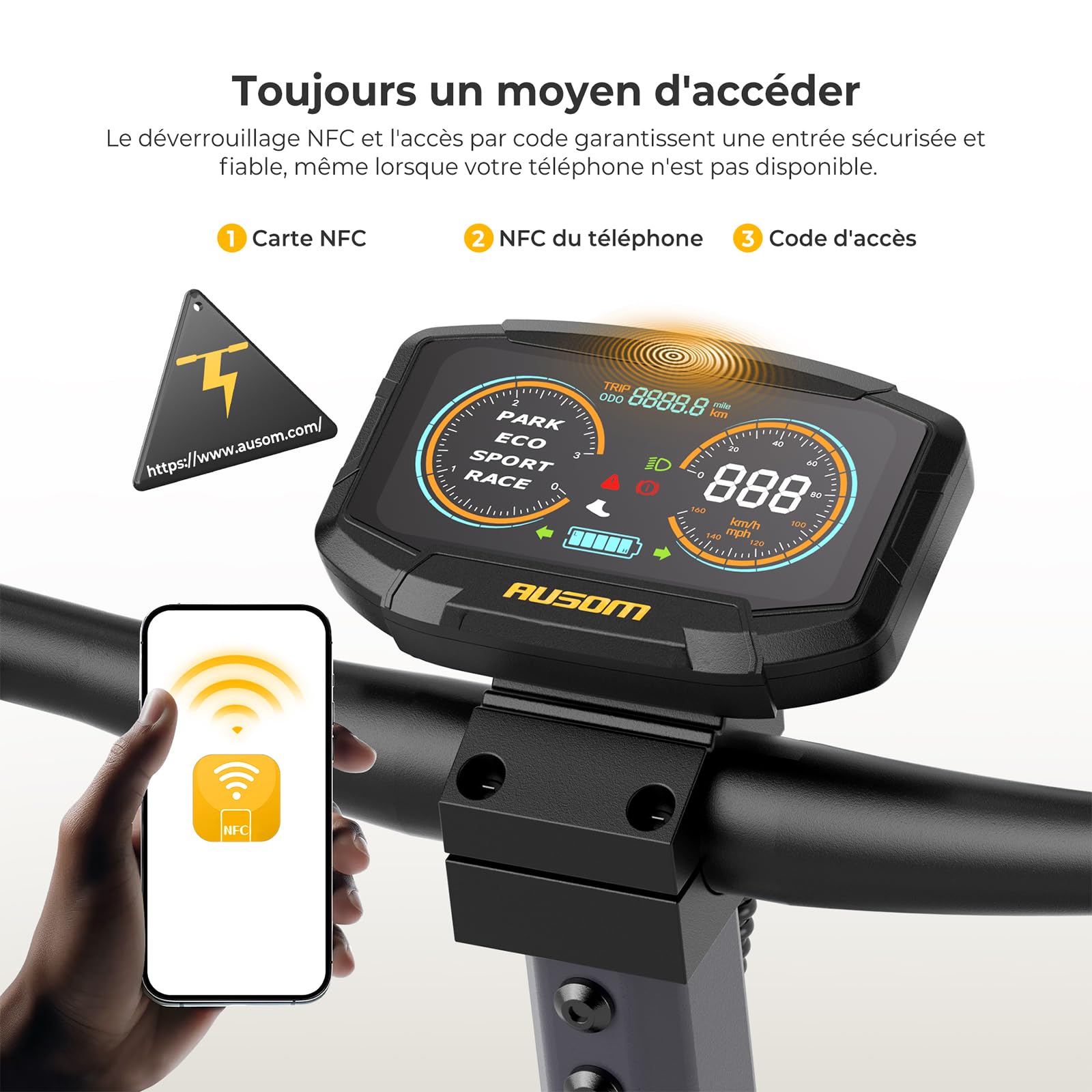 Ausom K20/K20 Pro Trottinette Électrique Adulte, 70KM/90KM Autonomie, Pliable avec Suspension ShocFree, 10" Pneus trorinette électrique Puissant, 48V Batterie Grande Capacité