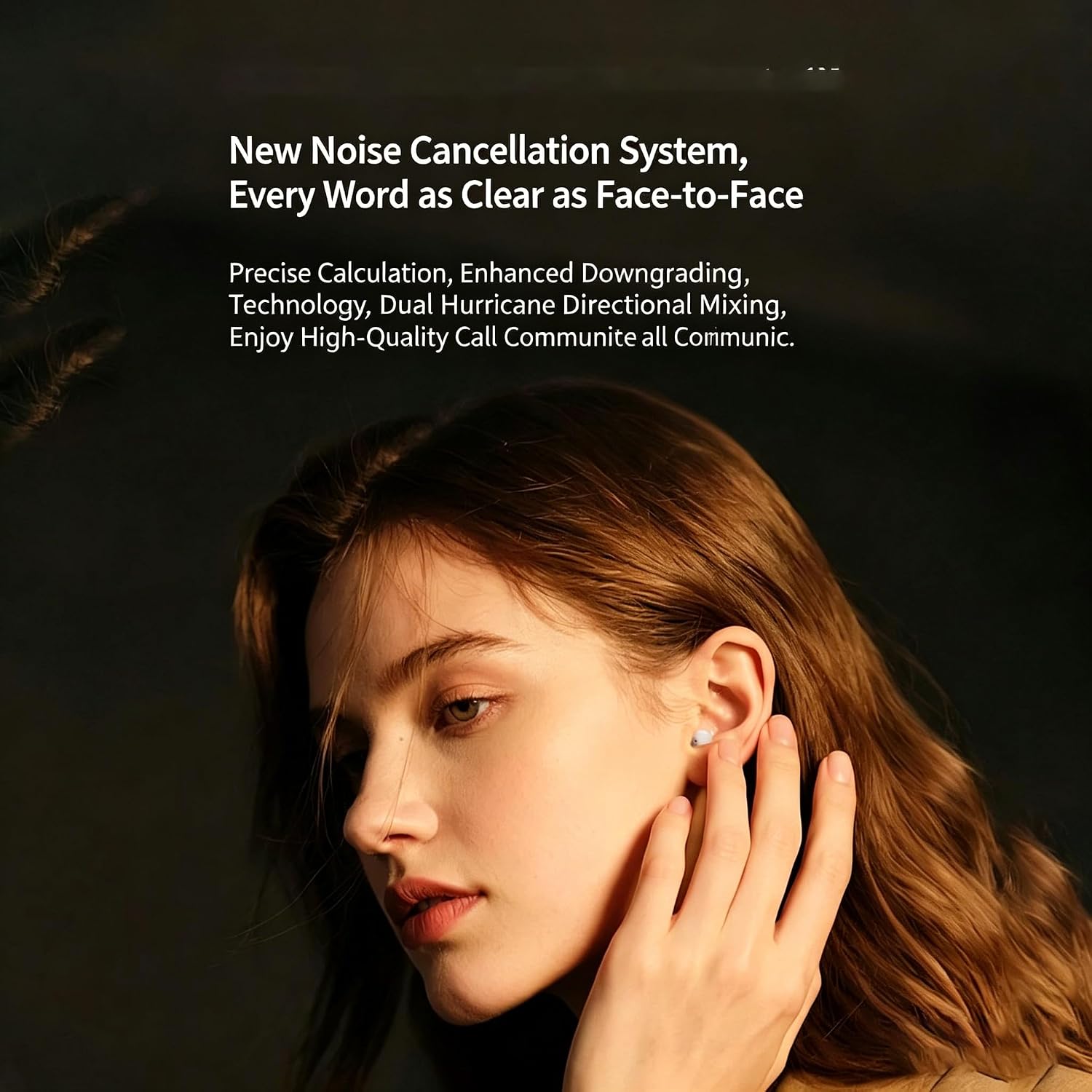 Nude Skin Tone Sleep Earbuds for Side Sleepers, Mini Invisible Wireless Bluetooth 5.5 Earbuds, ENC Noise Cancelling Smallest Ear Buds with AI Voice Control, 800mAh Battery