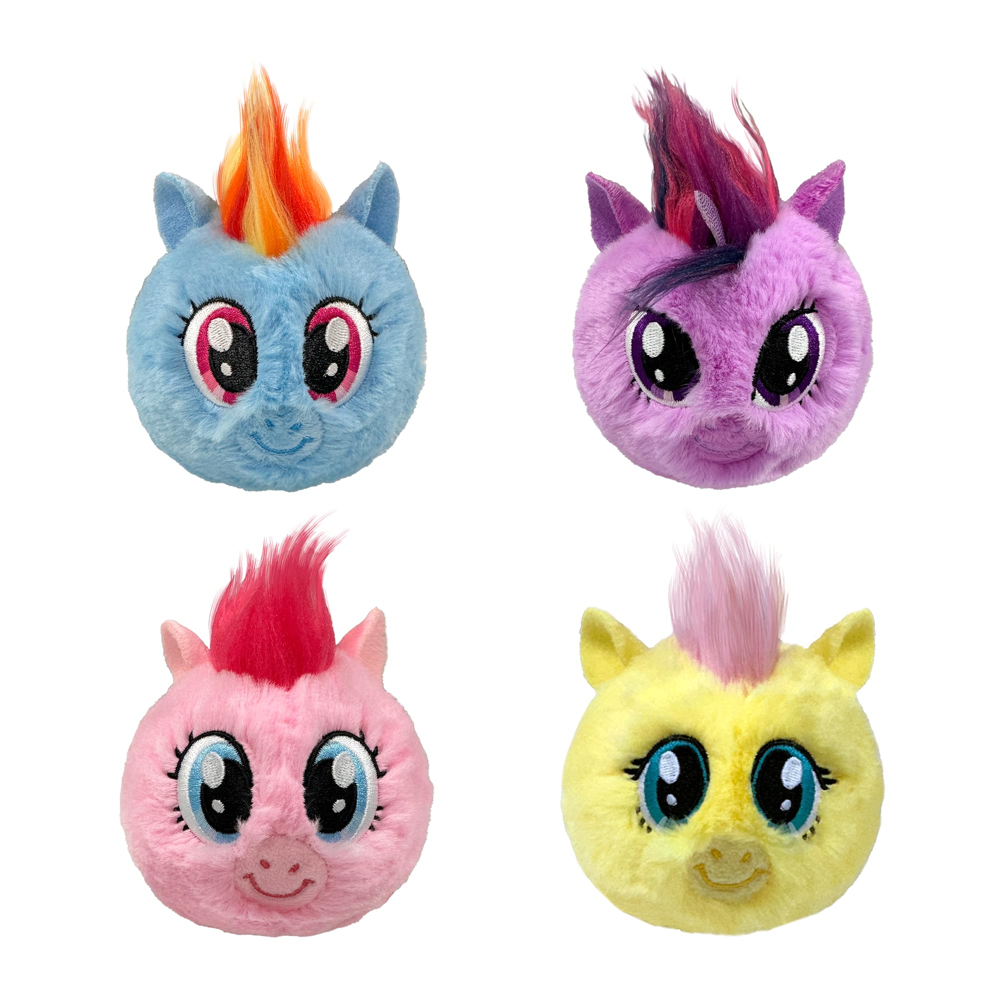 TY My Little Pony Bouncers 4-Pack – Soft Plush Toys for Kids – Bouncy Cuddly Character Set – Collectible Pony Plush