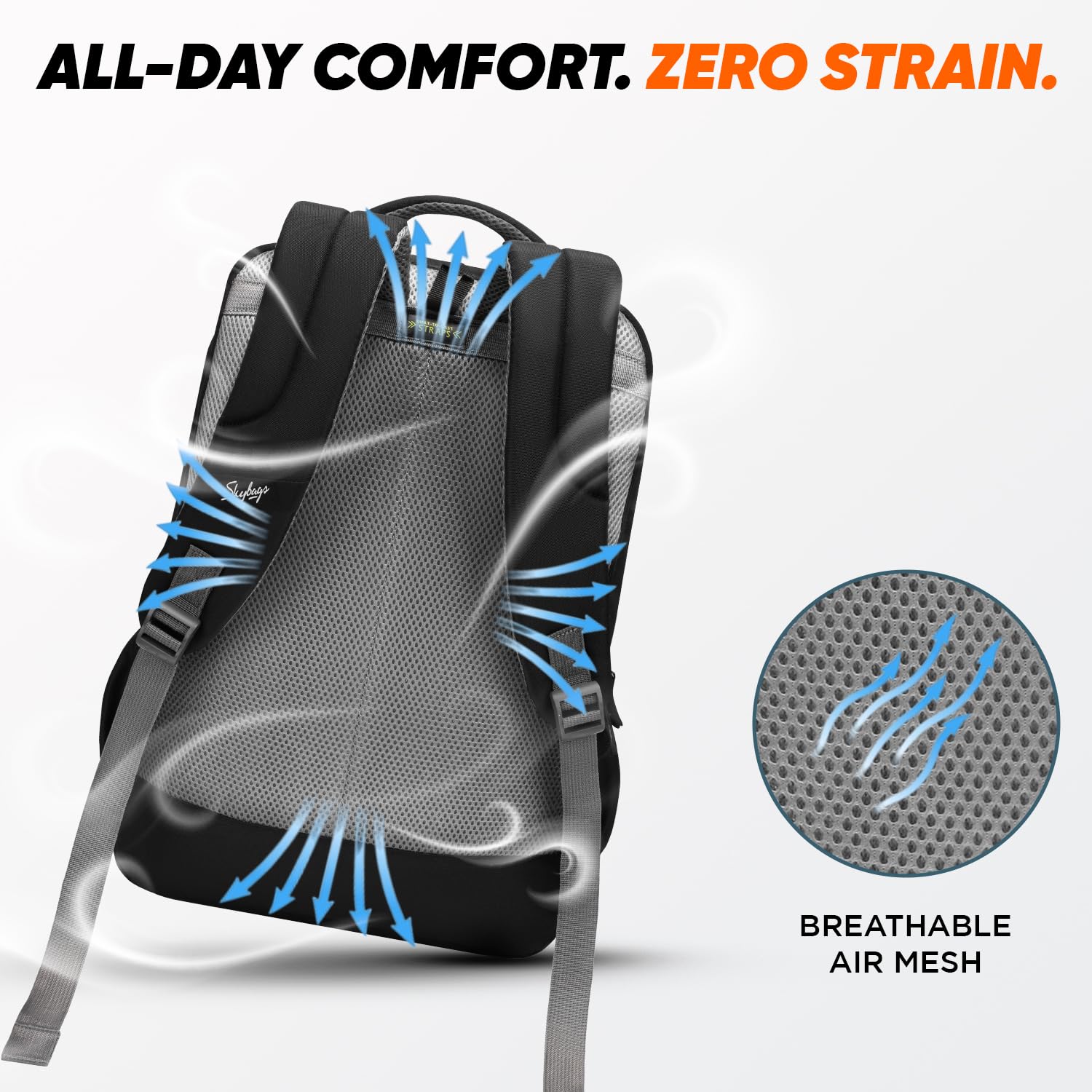 Skybags Propack 17 Inch Compatible Laptop Backpack 32L | 3 Compartments with Side Bottle Pockets | Air Mesh Back Panel | Front Pocket | Office & Travel Backpack for Men & Women 18 71a6wKomE4L. SL1500