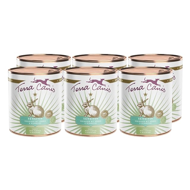 Terra Canis Conejo con Calabaza, Comida húmeda Sensitive para Perros, 400g
