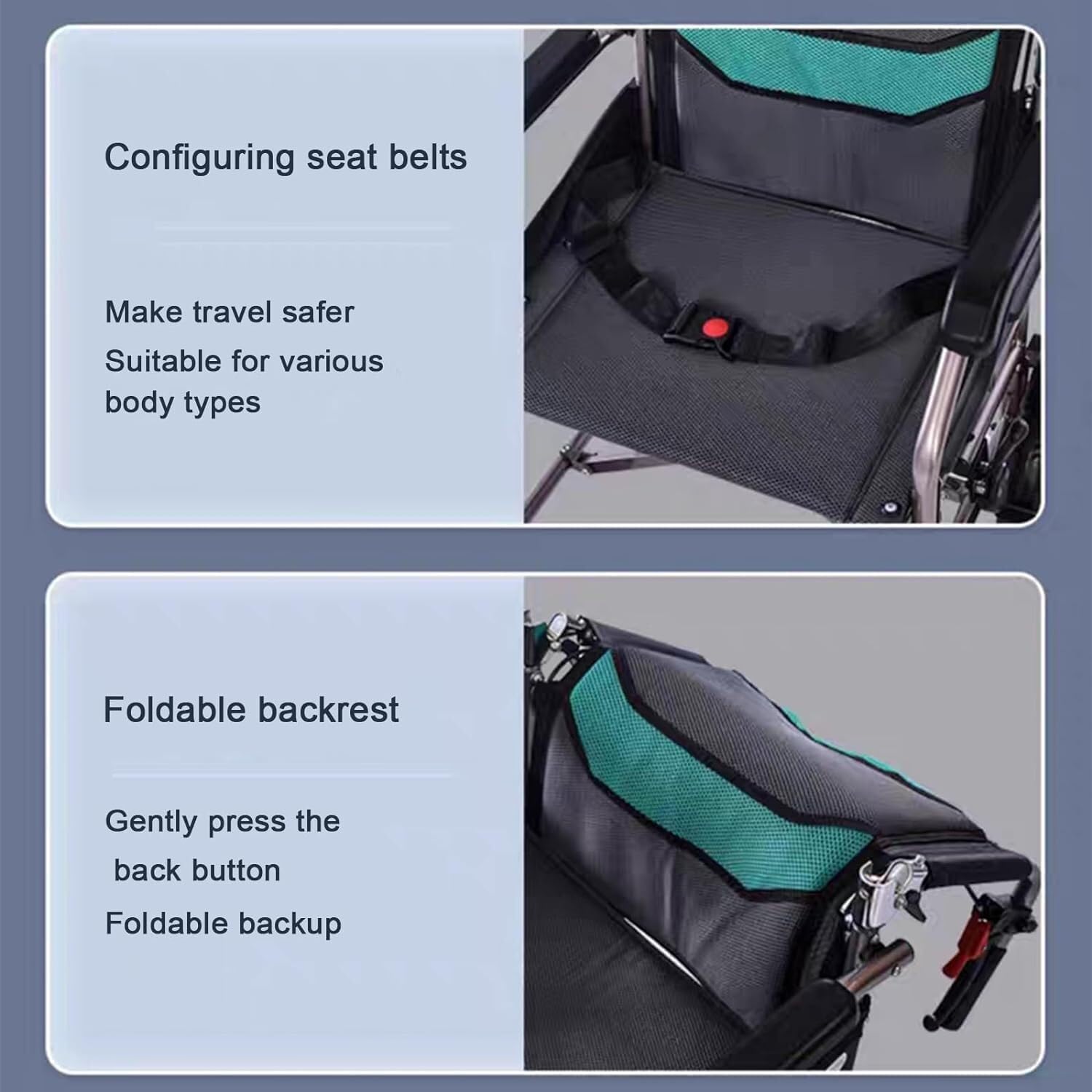 Klappbarer Rollstuhl, Aluminiumlegierung, Reiserollstuhl, faltbar, leicht, kleiner Trolley, Rollstuhl, Reise, ultraleichte Rollstühle für ältere Menschen