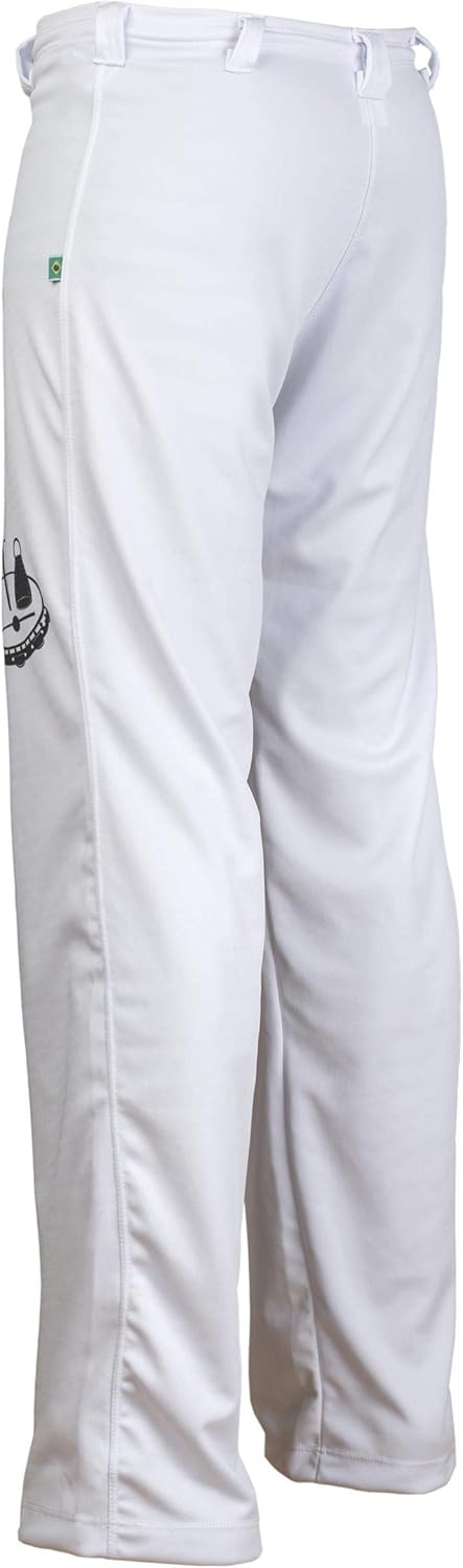 Jlsport Authentic Brazilian Capoeira Men's Martial Arts Trousers (Berimbau Print Alongside Leg)