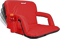 Vista 15 de Driftsun - Paquete de 2 sillas para estadio reclinable con respaldo, de lujo, silla deportiva plegable para gradas, césped y patios traseros