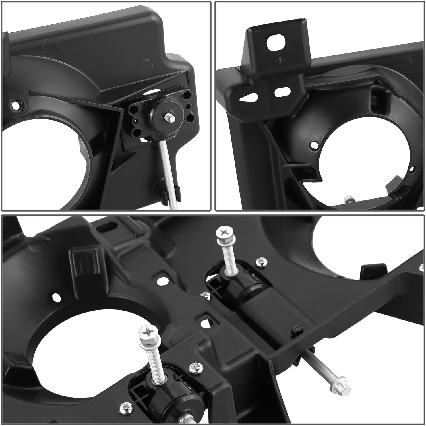 DNA MOTORING Headlight Bracket HeadLamp Mounting Bracket Panel Compatible with 88-89 Chevy GMC C/K 1500 K2500 K3500 w/quad sealed beam headlamps, Right Side, HLBK-0006-R, GM2509101, 16523456