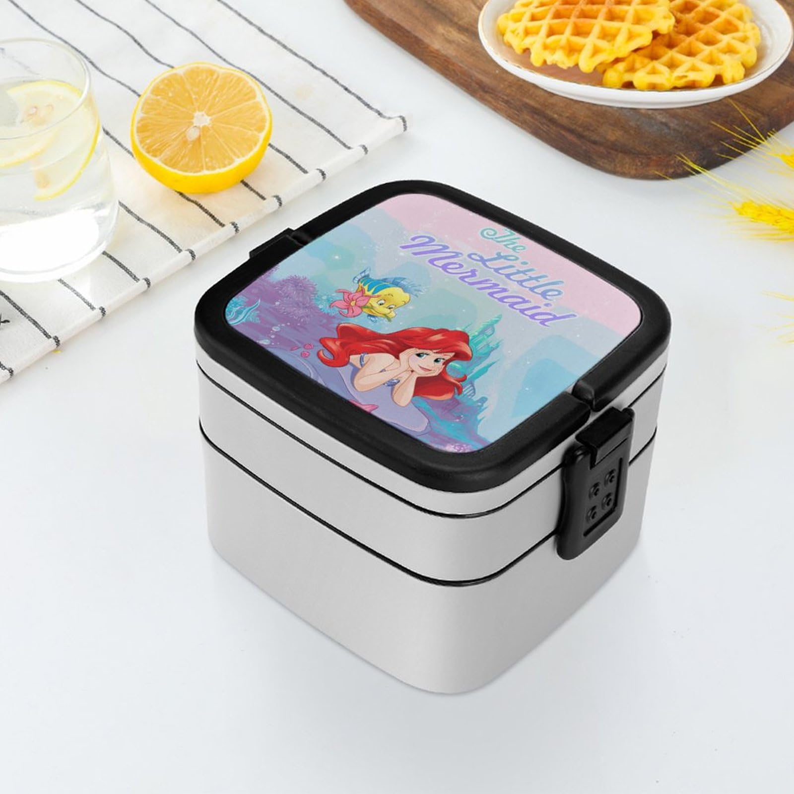 Amazon｜リトルマーメイド アリエル 弁当箱 ランチボックス 2段 1000ml