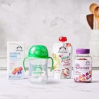 Vista 7 de Mama Bear Sippy Cup, Silicone, 9 Ounces Weighted Straw Pack of 4 Blue/Green