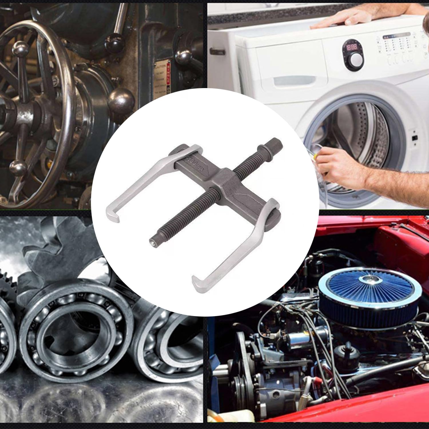 Extractor de 2 mandíbulas de 4 Pulgadas, Extractor paralelo de 2 Garras Resistente También, para Quitar Polea de Volante y Rodamientos, Herramientas Manuales de Reparación de Automóviles