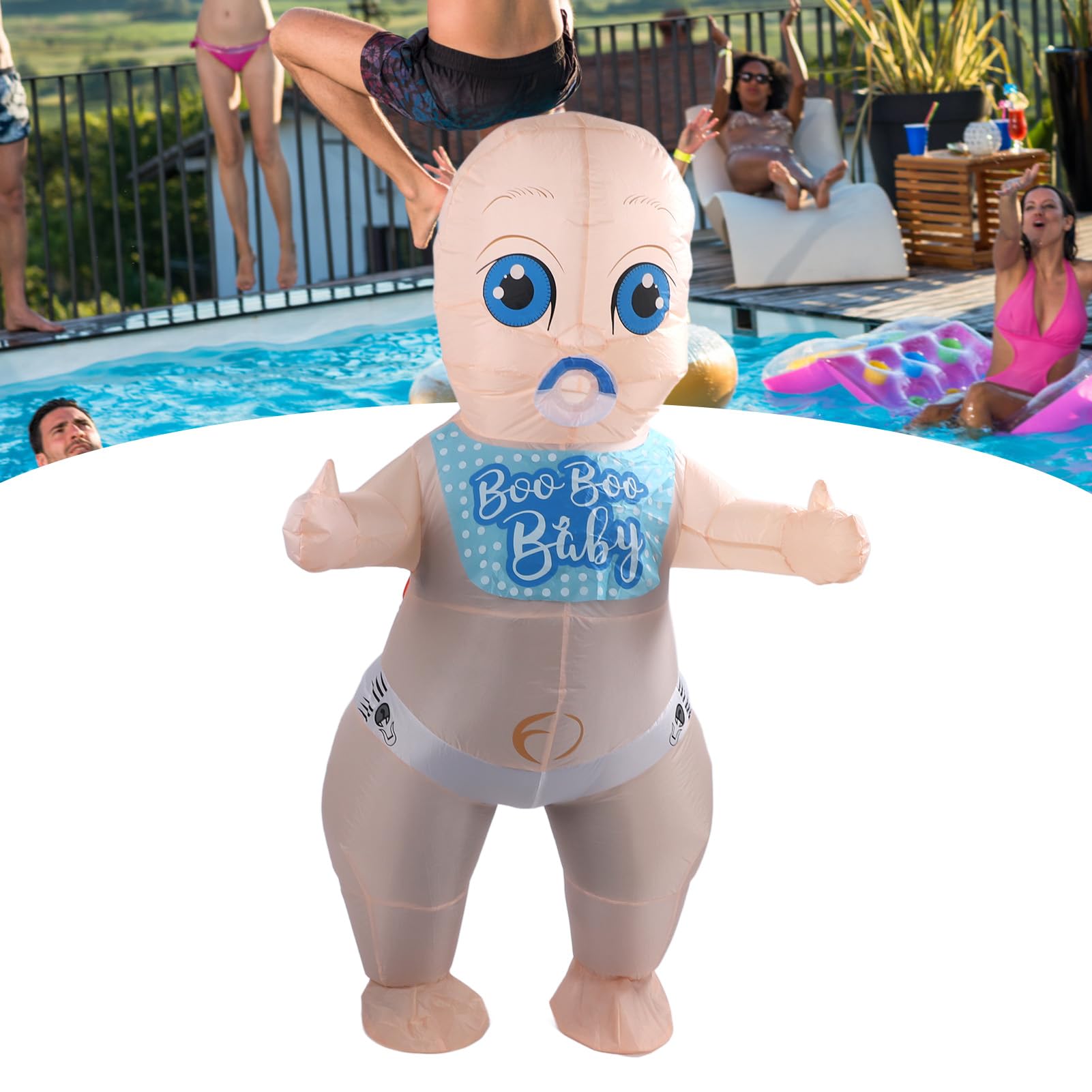Bewinner Costume Gonfiabile per Bambino per Adulto, Divertente Costume Gonfiabile per la Festa - Poliestere 210T Leggero e Impermeabile, Alimentato a Batteria, per Cosplay di Vacanze di Halloween