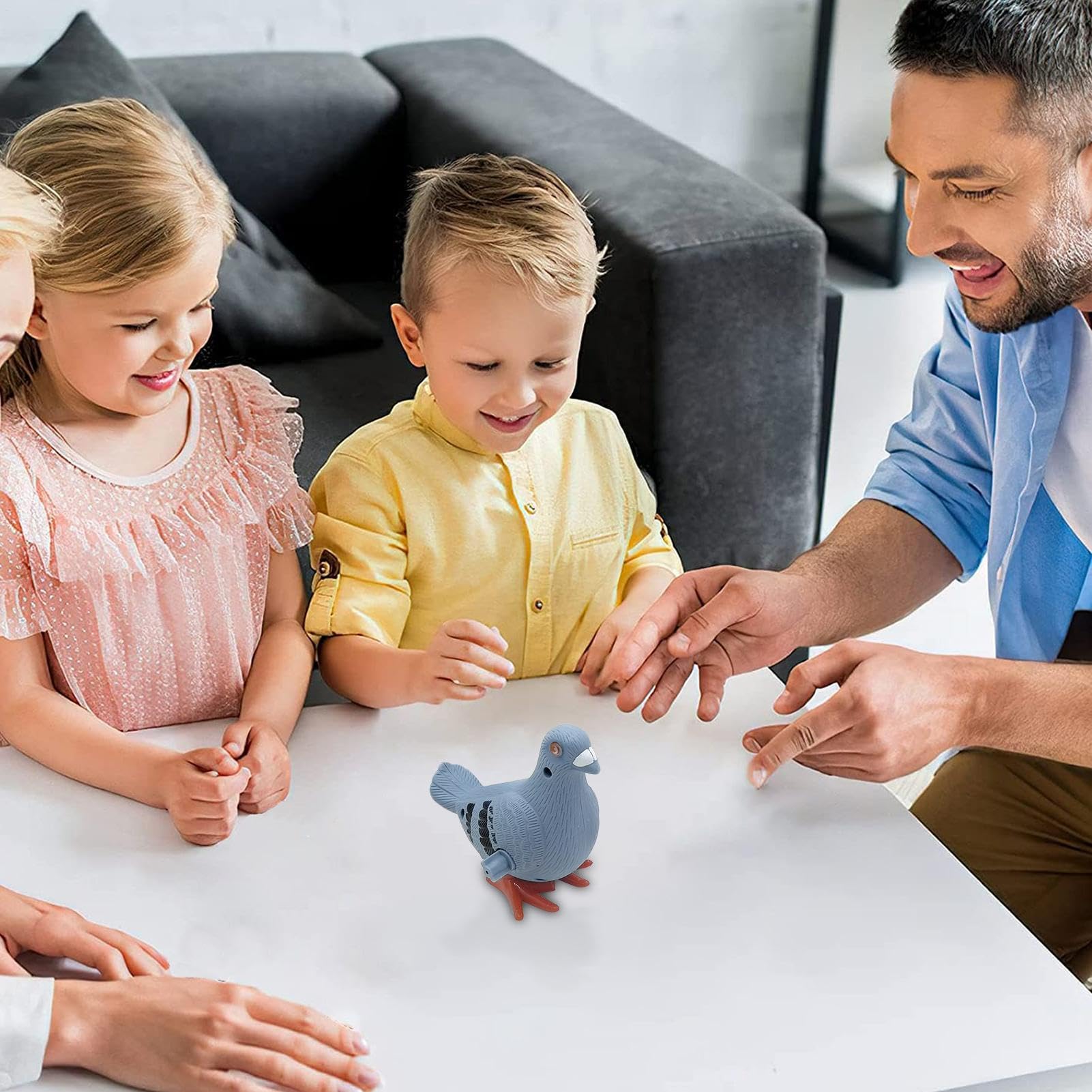 Jouet mécanique de Pigeon sautant mignon, Simulation amusante, modèle de Pigeon Animal, jouets éducatifs pour enfants, cadeau d'événement, cadeaux de fête