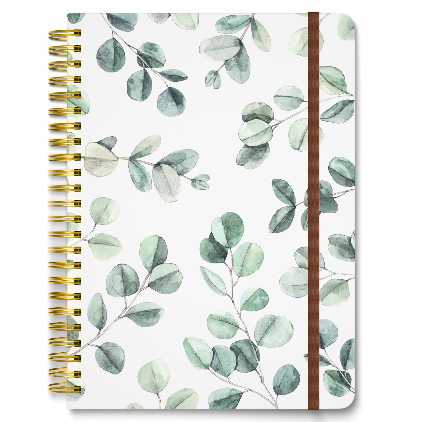 Hnogri Spiral Journal Notebook, Hardcover Lined Journal for Women Medium 6 x 8.4 in, 160 Pages Thick Paper