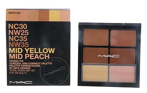 MAC Studio Fix Conceal and Correct Palette - Mediano (6 tonos) - 0.21 oz 6 g MAC Studio Fix Conceal and Correct Palette - Mediano (6 tonos) - 0.21 oz 6 g