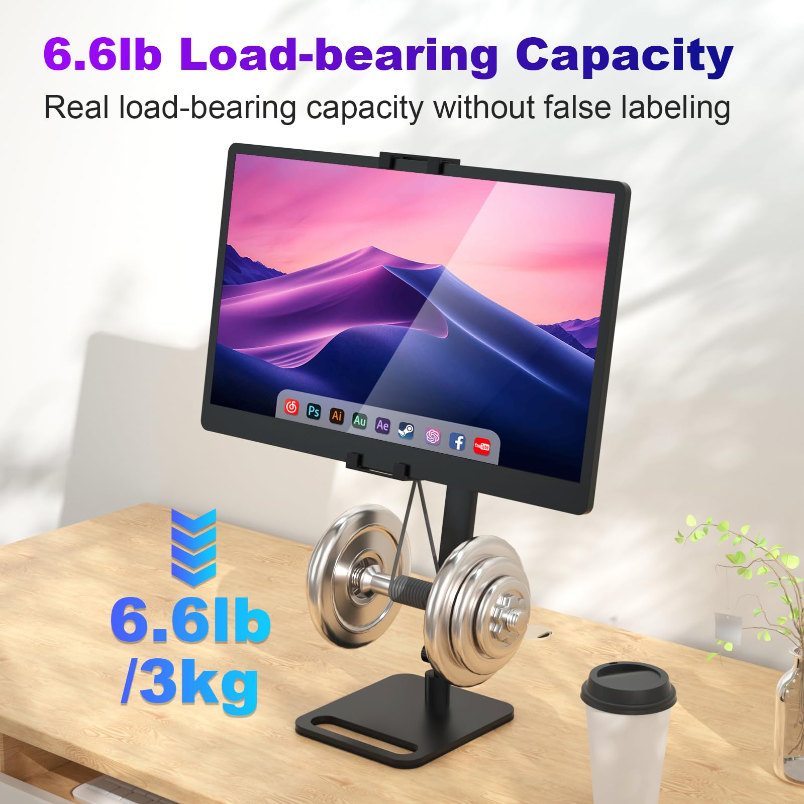 Amazon.co.jp: 6~18.5インチ用ポータブルモニターホルダー