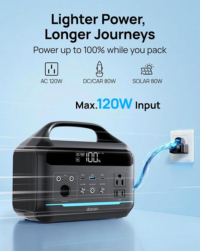 Estación de energía portátil Daran 600W miniatura 3