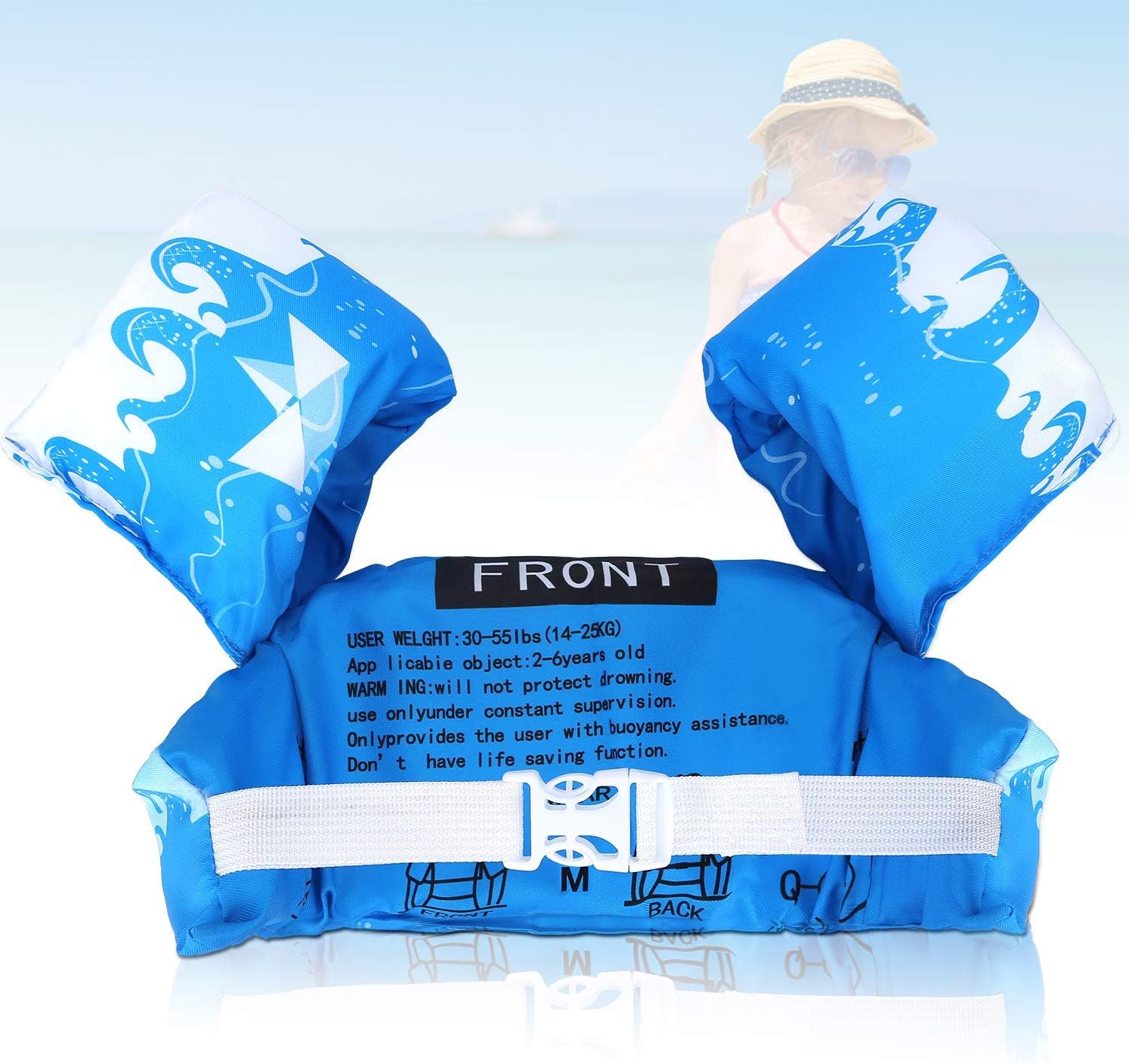 RATAVA Inflatable Arm Floaties for Kids Toddlers, Swimiming Floater Sleeves Arm Bands Floaties Water Wings Water Sports Learning Swim Training Aids (Design May Vary, Multicolor) - Image 2 thumbnail