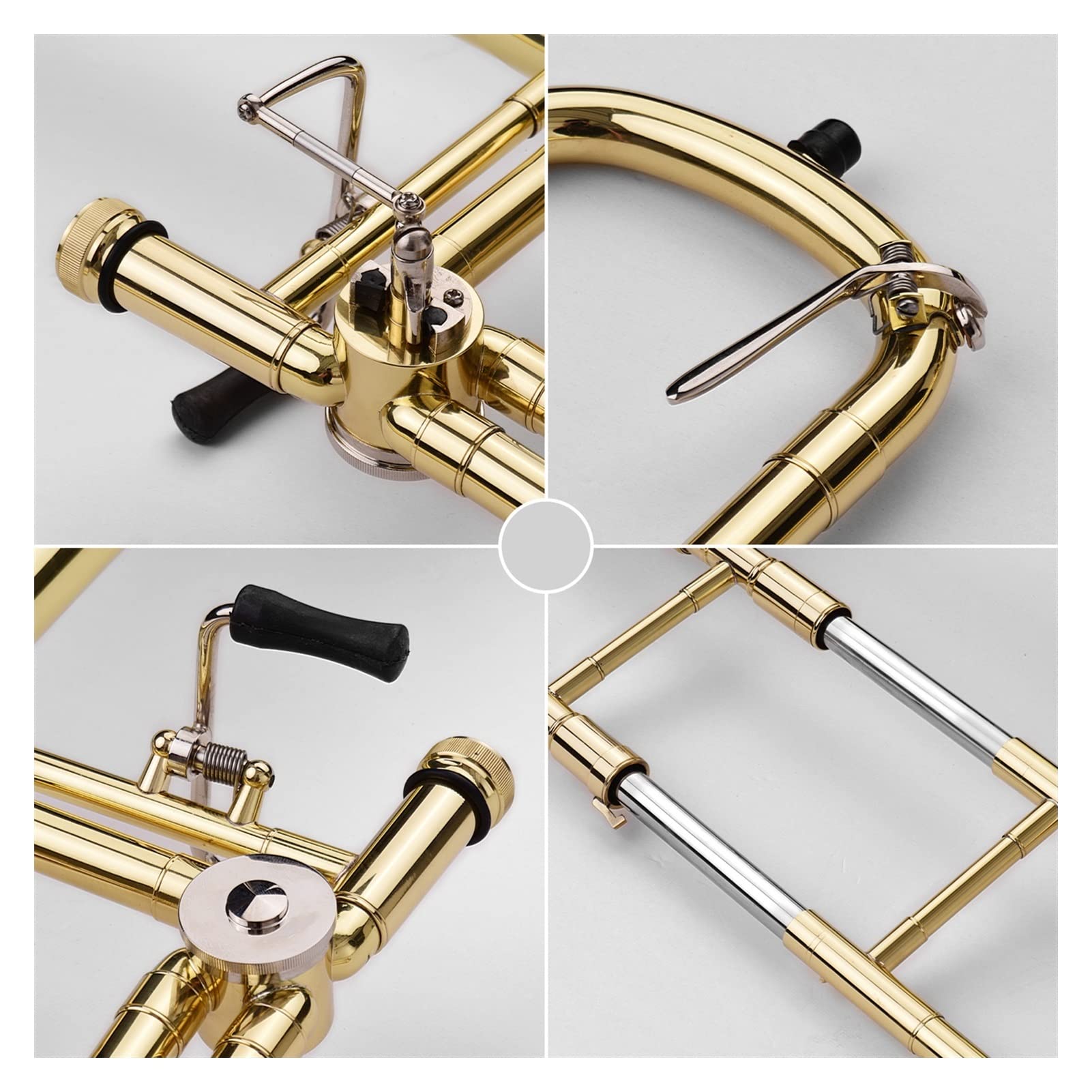 KERREY Trombone Intermediate Bb Flat Tenor Slide Trombone with F Trigger - Image 4