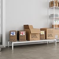 Vista 60 de 60" Long x 24" Wide Height: 12" Off The Floor Aluminum Dunnage Rack Storage in Restaurant, Kitchens and Garages and More!