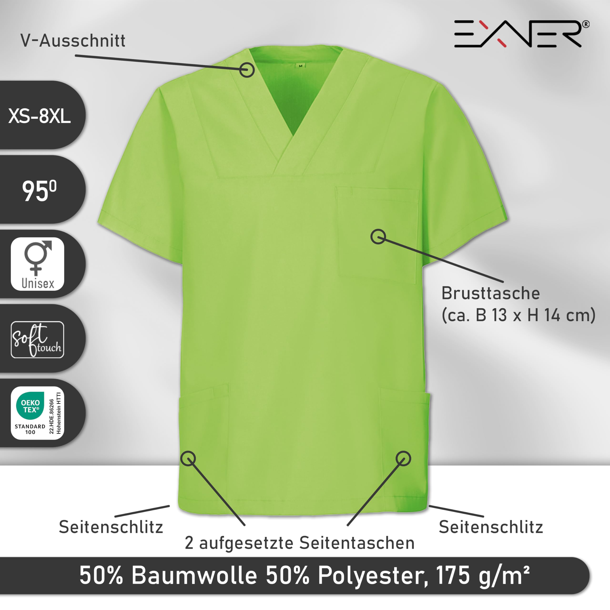 EXNER Casaca unisex para pantalones, disponible en 16 colores