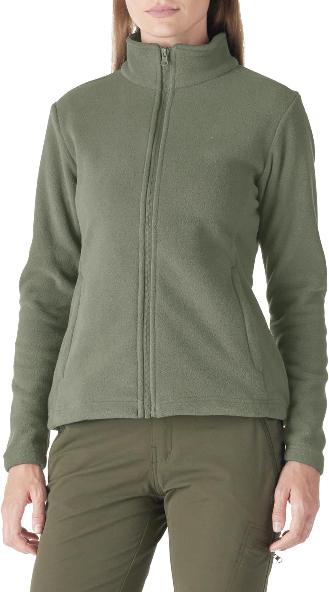 Outdoor Ventures Womens Fleece Jackets Ladies Lightweight Warm Full Zip Coat Soft Outerwear Running Jacket With 4 Large Pockets