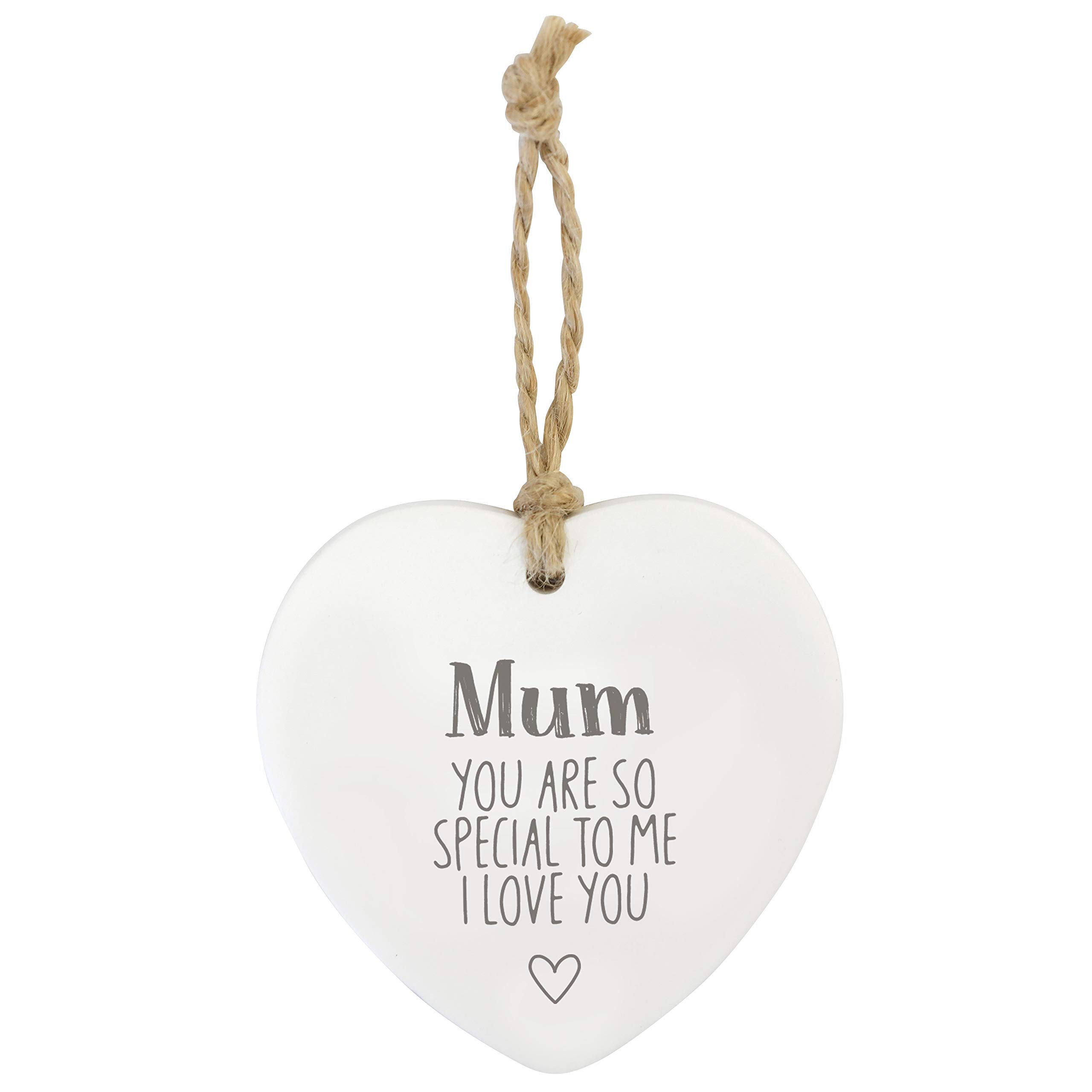 Splosh Loving Hearts - Mum - Sentimental Personalised Gifts, Inspirational Ceramic Hearts With Quotes for Mum, Sentimental Gifts For Mum and Decorative Home Accessories.