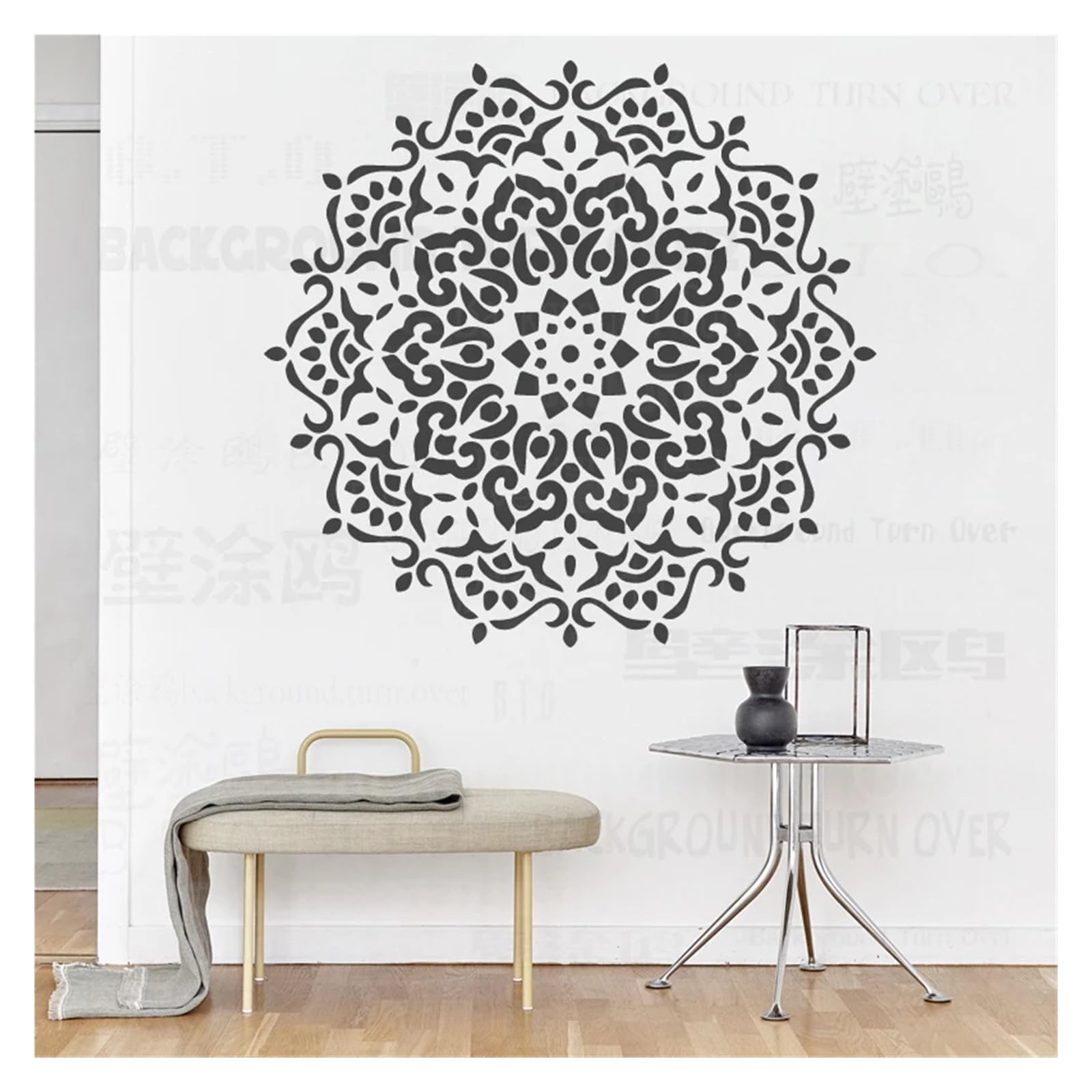 Plantilla decorativa de pared 90 cm a 130 for pintar, ideal for decorar techos grandes y redondos
