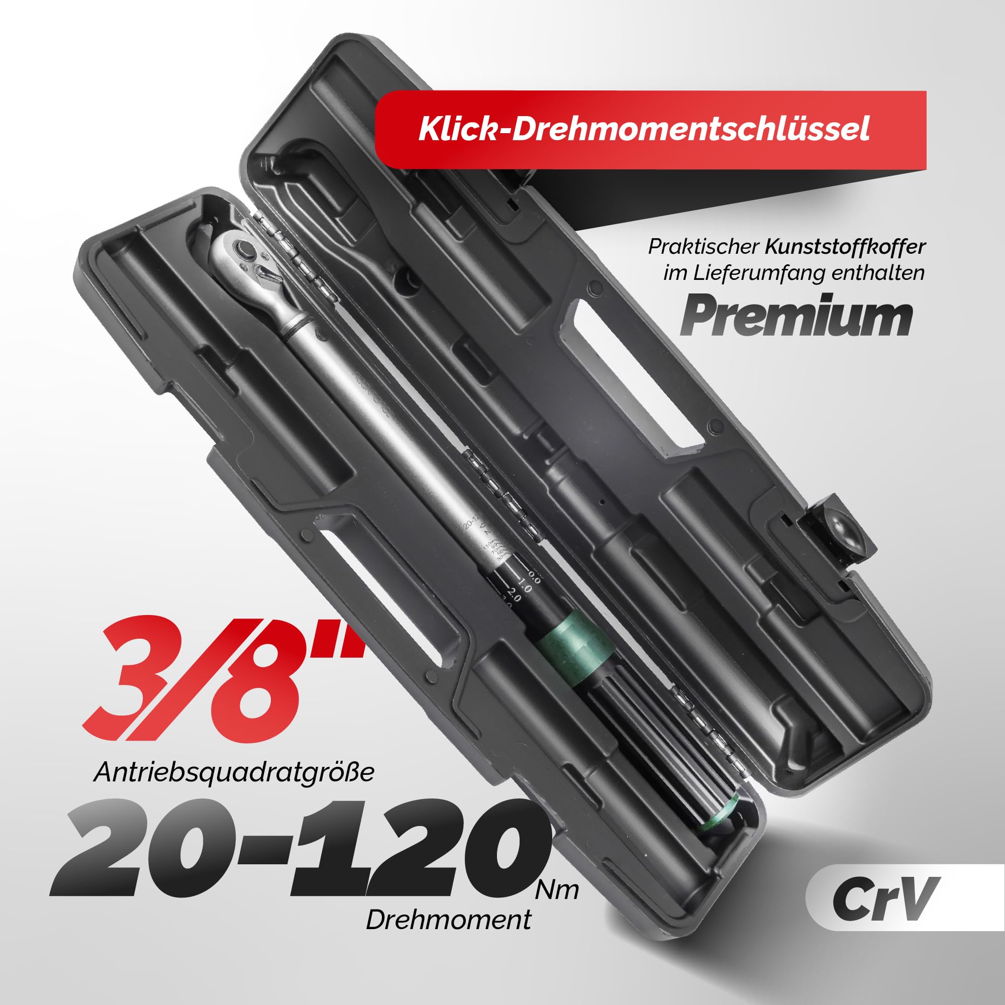 Klucz dynamometryczny z blokadą certyfikat 3/8