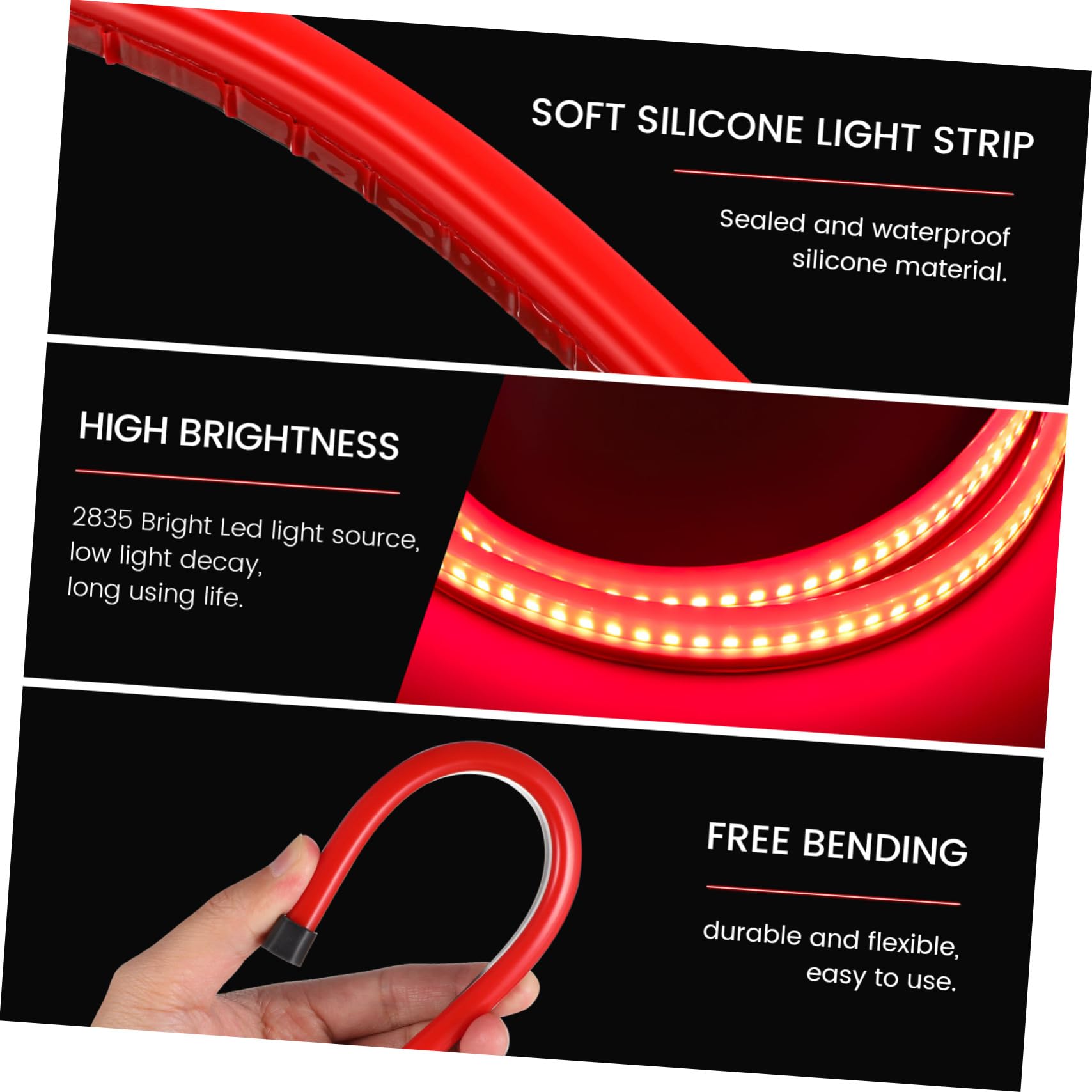 Tira de Luces LED de Señalización para Coche, Barra de Emergencia | Luz de Advertencia para Remolque, Ip67, As y Abs, Alta Luminosidad, Uso Exterior