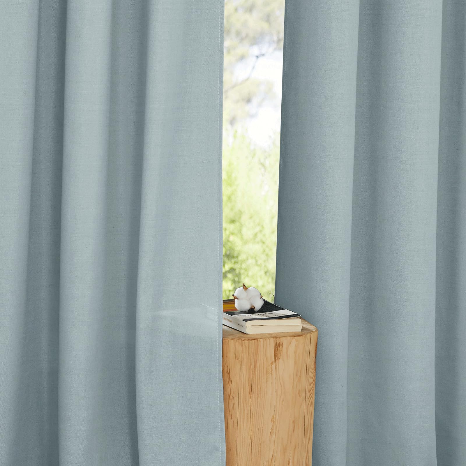 PONY DANCE Boho Leinen Vorhang Halbtransparente Gardinen mit Kräuselband | Leinenoptik Gardinen Schienensystem,Leinenvorhang Vintage Wohnzimmer,Linen Curtains Living Room