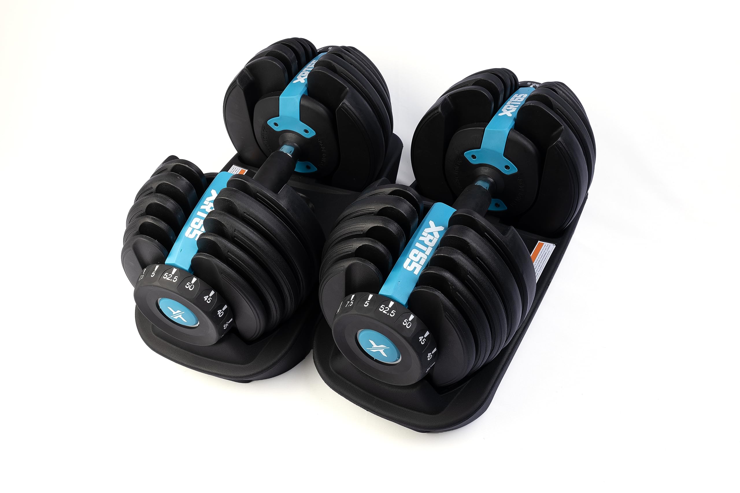 XRT65 Adjustable Dumbbells Set of 2 | 2.5Kgs - 24Kgs | Gym Equipment Set for Home Workout | Designed in America | Black (24 KGs + 24 KGs), Iron + Polypropylene + Nylon (B0C4ZB2MRQ) Amazon Price History, Amazon Price Tracker