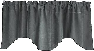 Zen Creative Designs Solid Stretch Velvet Scalloped Wave Window Valance Home DÃ©cor Bedroom Nursery Kitchen Window (Silver)