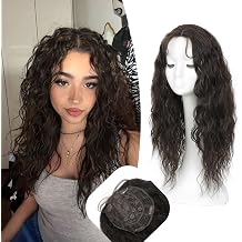 UDU 20" Curly Hair Topper for Thinning Hair, Natural Volume & Coverage