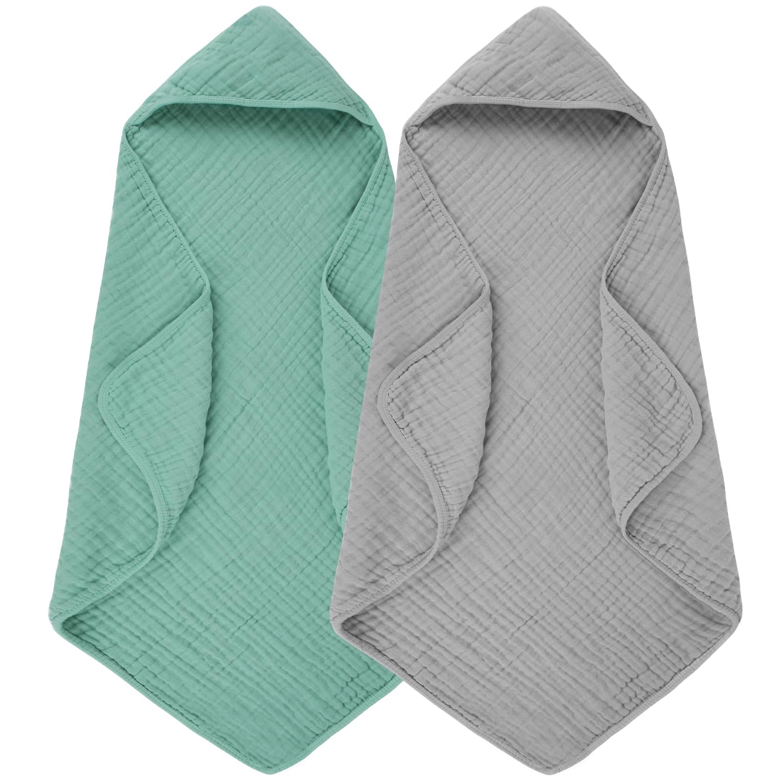 Hooded Baby Bath Towels 100 Muslin Cotton Baby Bath Towel for Infant Toddler and Kids Soft and Absorbent