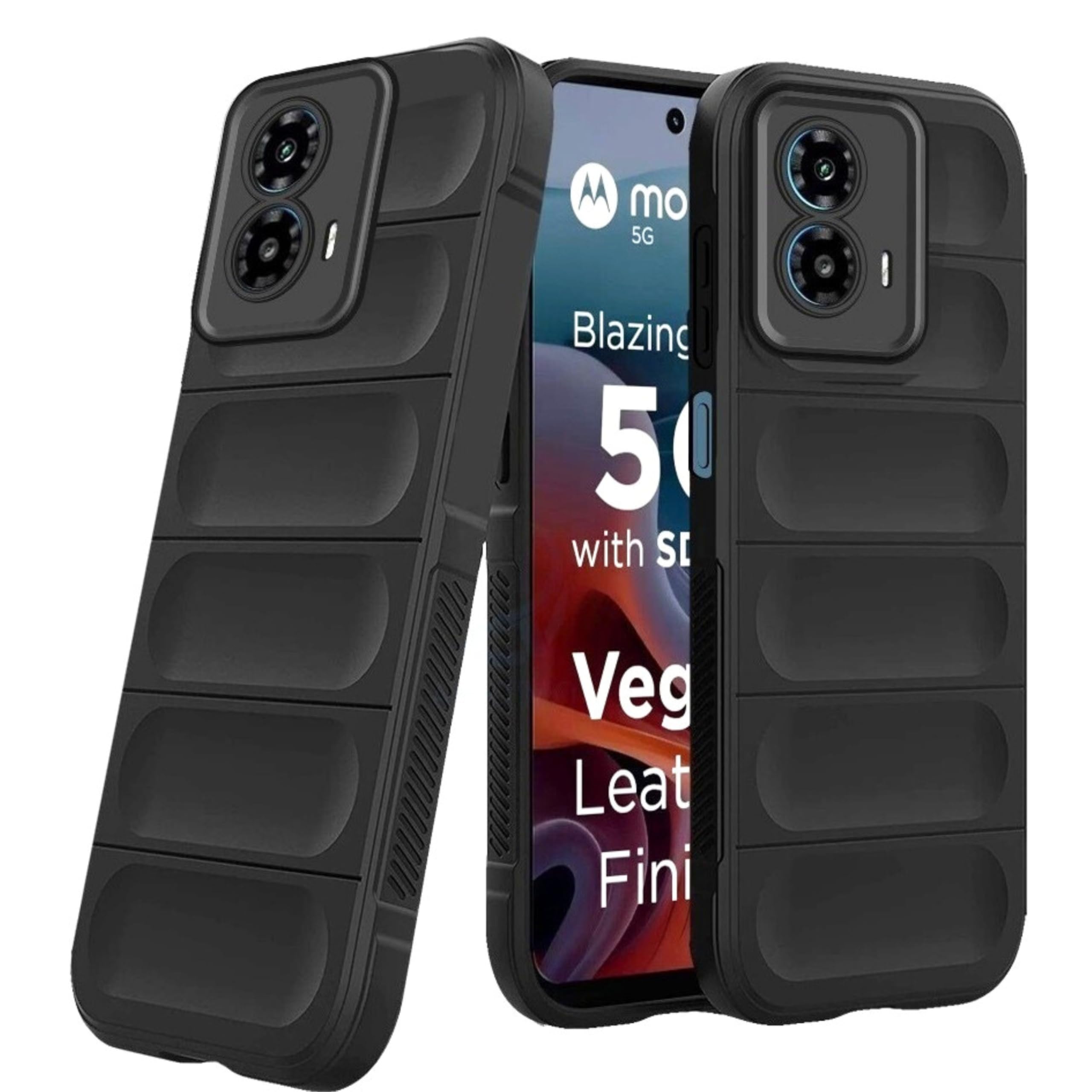 SPAZY CASE® Moto Edge 50 Fusion Back Cover | Rubber Case with Soft Silicone + Smooth Surface Protective Back Case Cover for Moto Edge 50 Fusion - Black (B0D35T17DM) Amazon Price History, Amazon Price Tracker