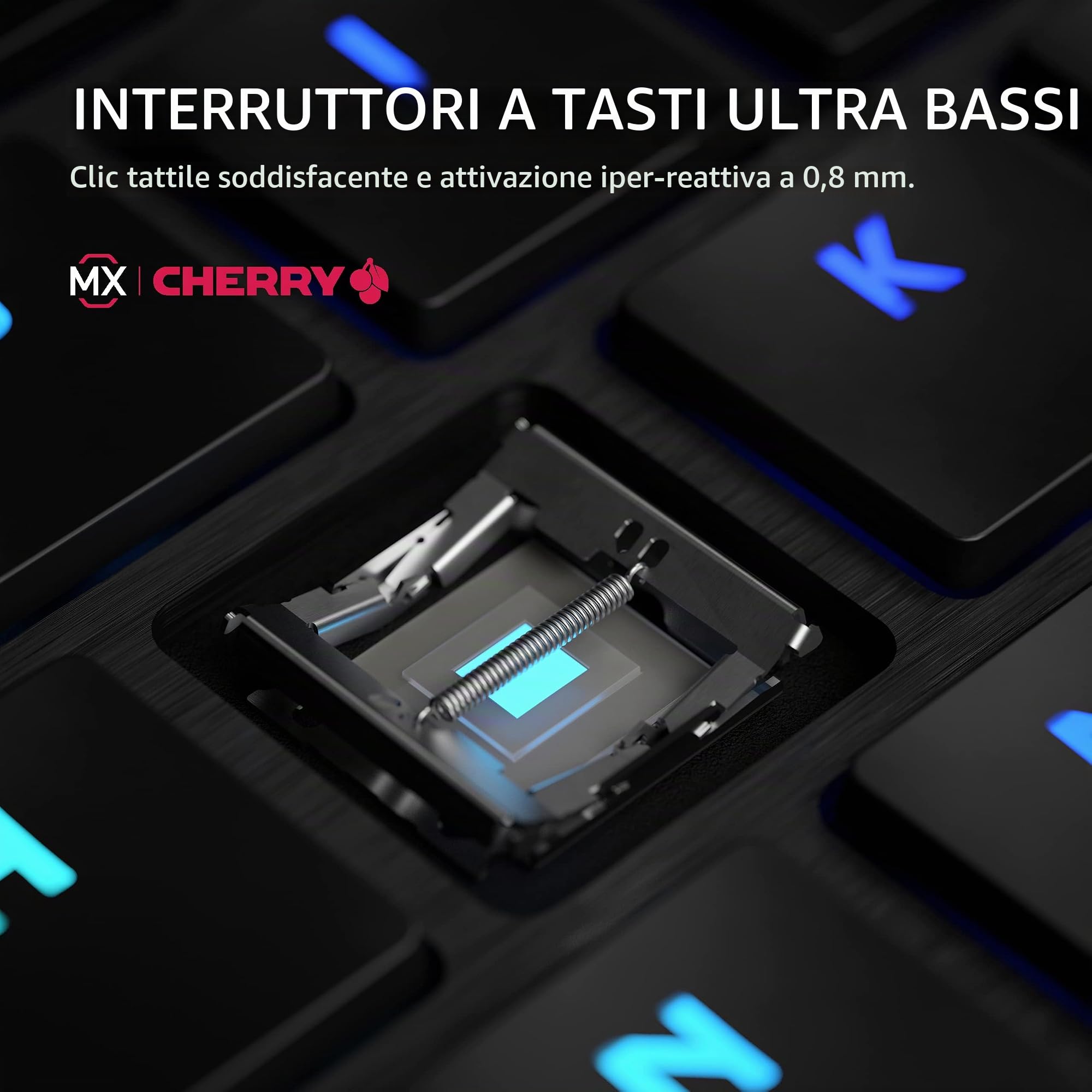 Corsair K100 AIR Wireless RGB Tastiera da gioco meccanica ultra sottile - Cherry MX Low Profile Tactile Switches - Low Latency Bluetooth - Compatibile iCUE - PC, Mac, PS5, PS4, Xbox - QWERTY UK - Nero