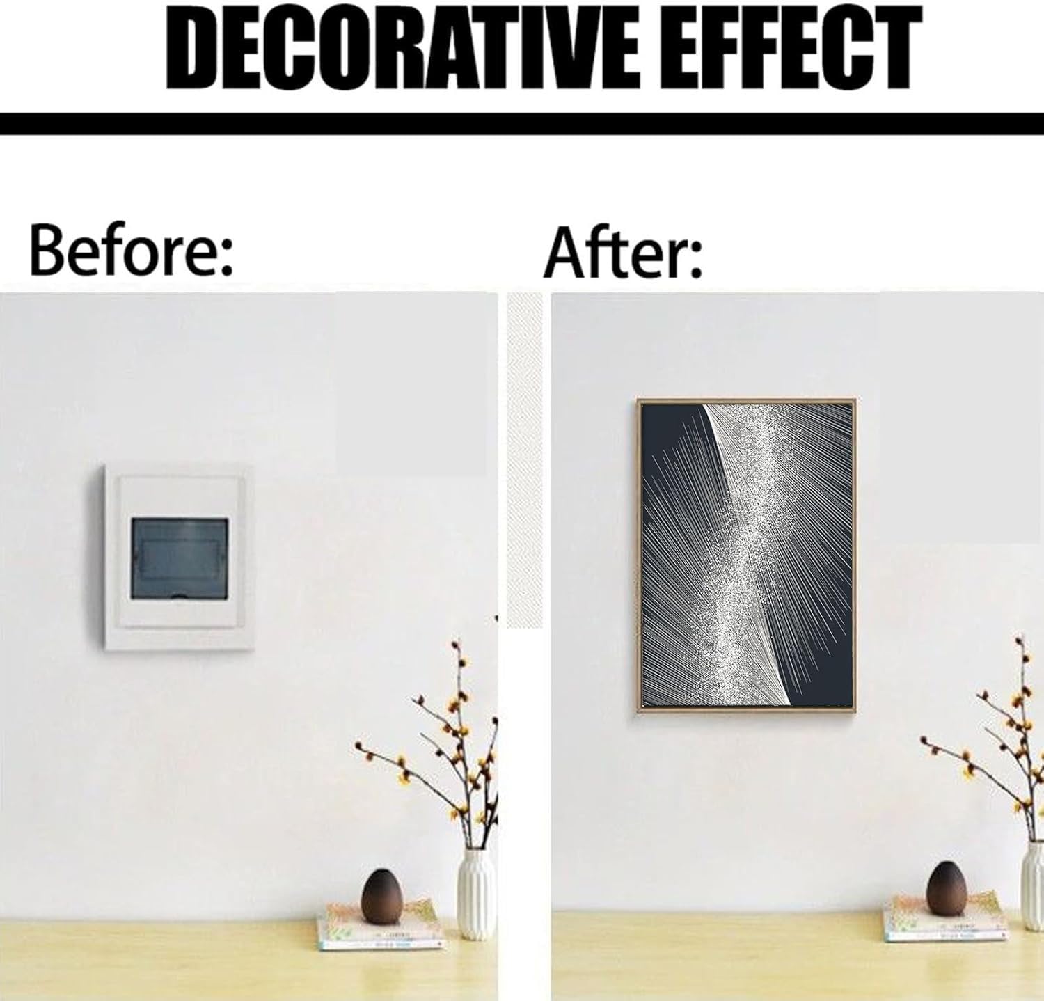 Copri Quadro Elettrico Copertura Decorativa Copertura Decorativa Moderna Scatola Quadro Copri Quadro Elettrico Coperchio Contatore Decorativo,09,40 * 50CM
