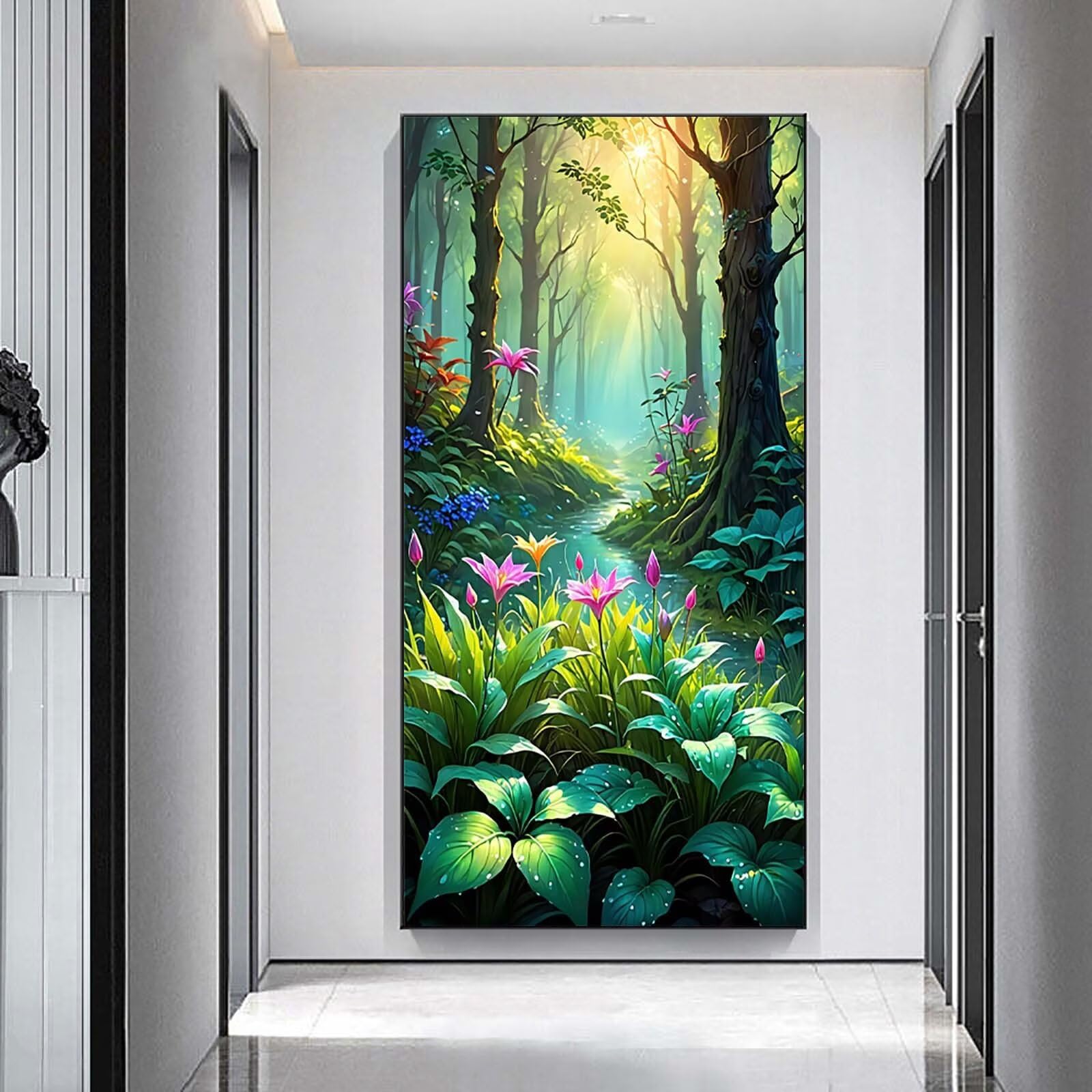 Diamentowe malowanie leśne, DIY diamentowe malowanie dorośli 60x120cm n5w