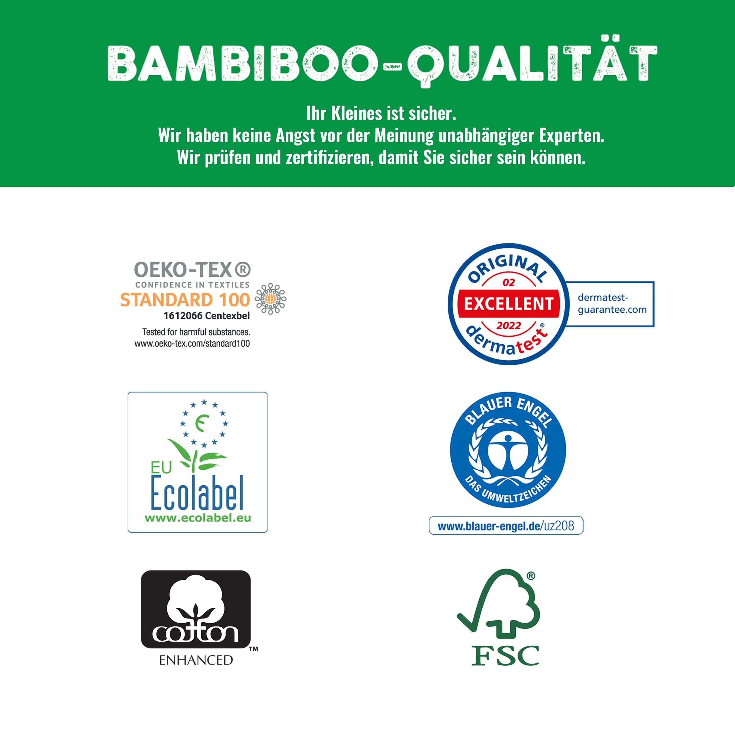 Bambiboo - COTTONWEAR pieluchy dla niemowląt, duże opakowanie, jednorazowe pieluchy, rozmiar 1 noworodka (2-4 kg) z wycięciem na pępek, z bio-bawełną, substancjami roślinnymi, wskaźnikiem wilgotności
