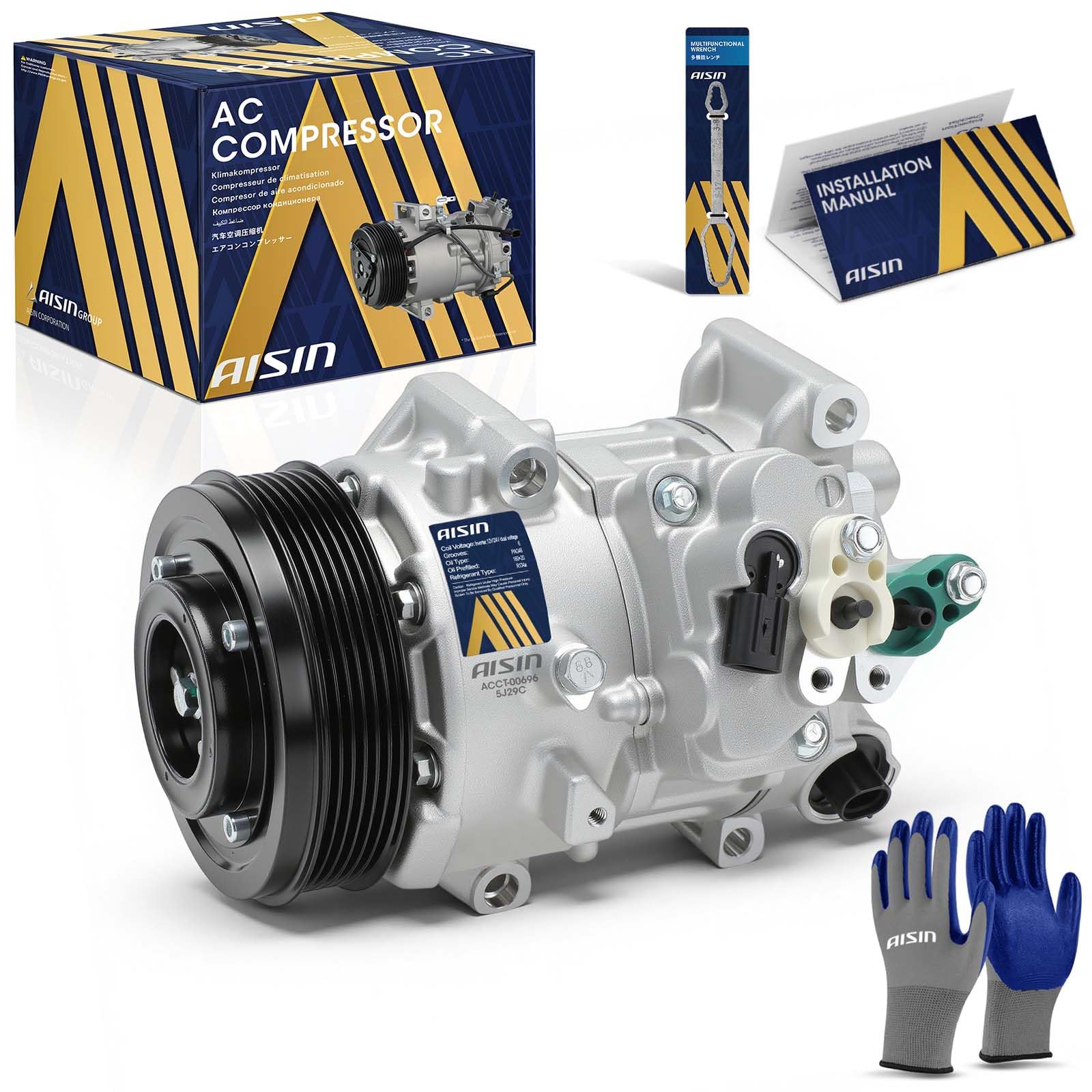 Photo 1 of AISIN ACCT-00696 Air Conditioning AC Compressor