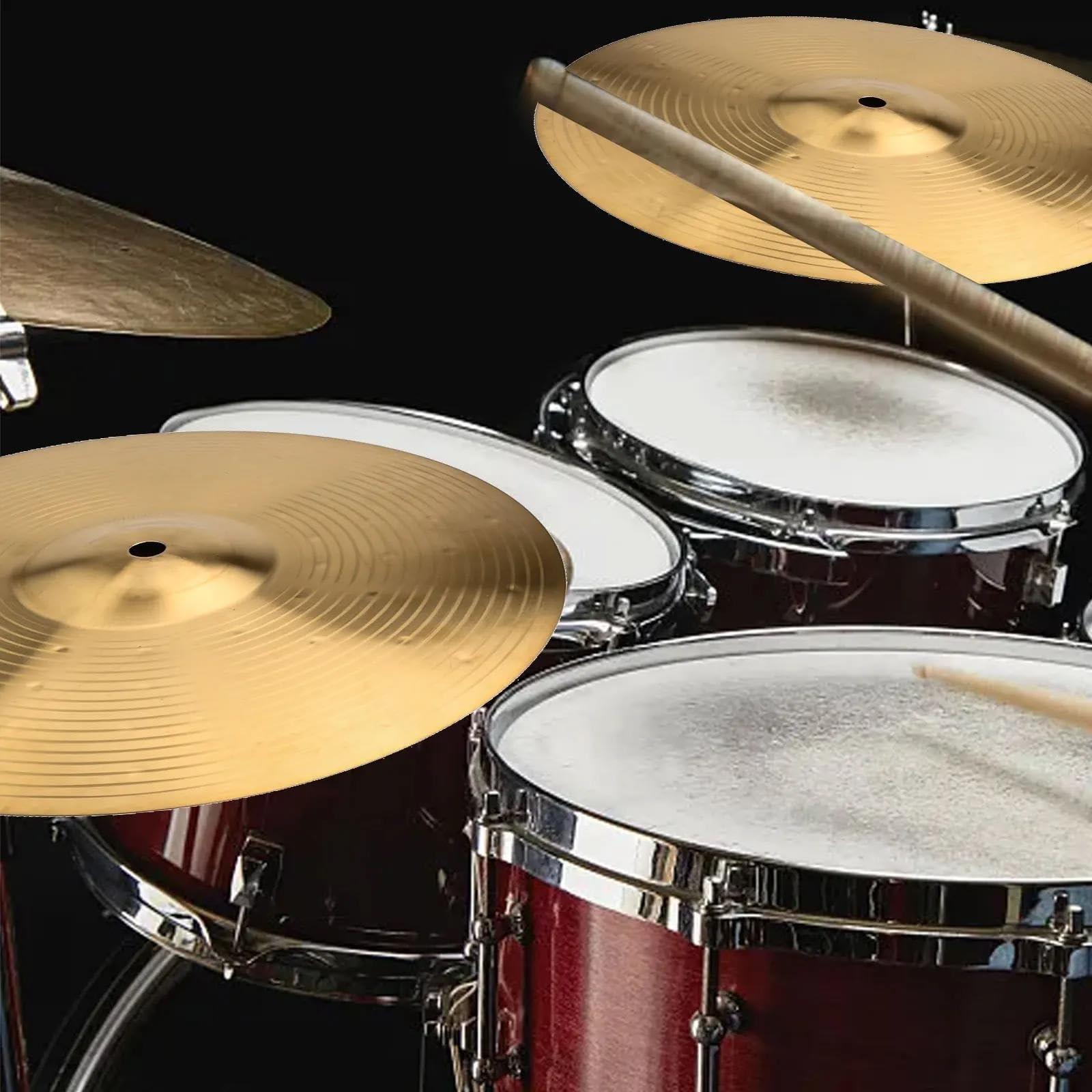 Vari set di piatti per batteria Piatti In Ottone Piatti Crash Risonanza Chiara E Forte Eccellente Qualità Del Suono Realizzati Meticolosamente Per Principianti(8inch)
