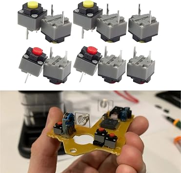 5PCS Kailh Mute Button 6x6x7.3mm Square Switch Silent Switch Button Micro Switch 10 Million Square Switch