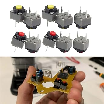 Kailh 5PCS Square Silent Micro Switch 6x6x7.3mm Mute Push Button Switch Can Replace Rectangle Mouse Switch