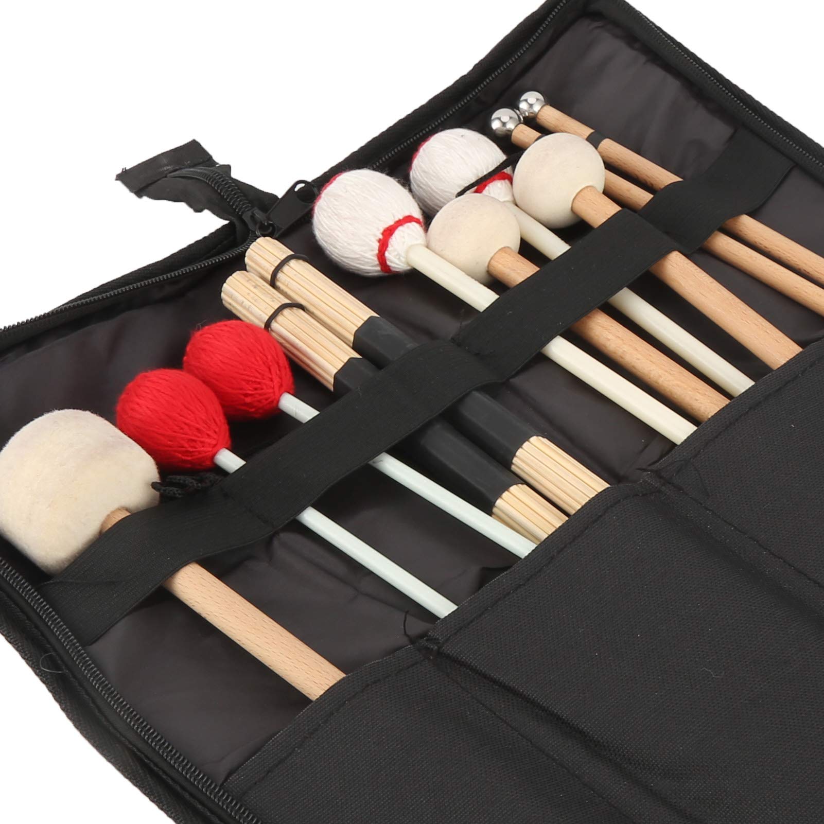 Set di 11 Bacchette per Batteria in Legno, Classiche per Rullante con Borsa da Trasporto e Accessori per Strumenti Musicali