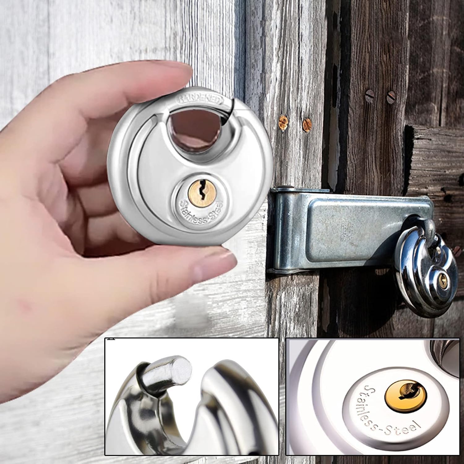 Lot de 12 cadenas à clés identiques en acier inoxydable