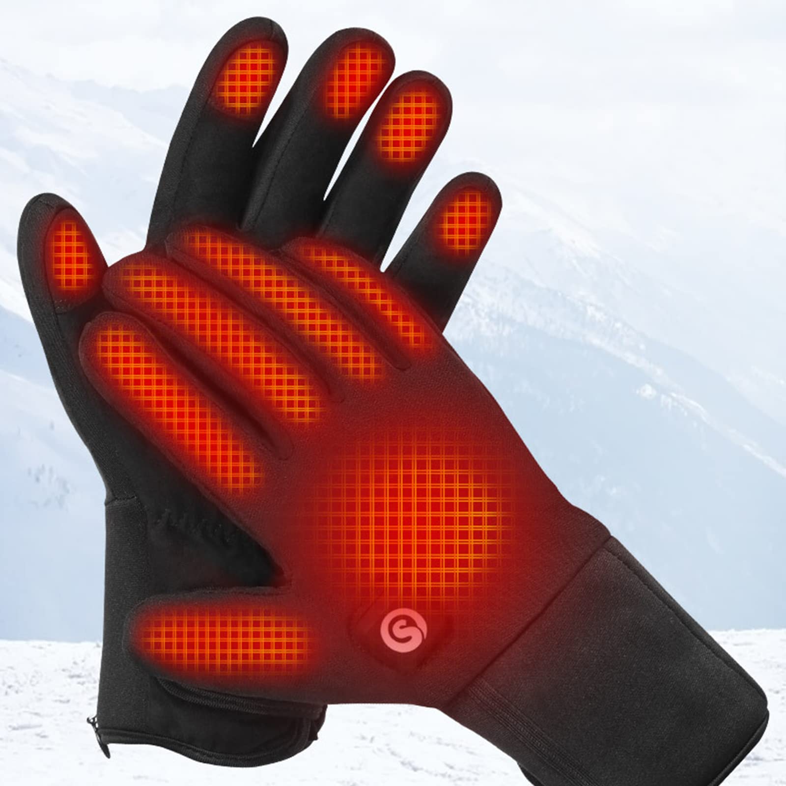 CHEWYNP Guanti Riscaldati, Guanti Riscaldati per Uomo Donna - Guanti Riscaldati Elettrici, Guanti Caldi Invernali Touchscreen per Sport all'Aria Aperta Campeggio Escursionismo Sci Pattinag