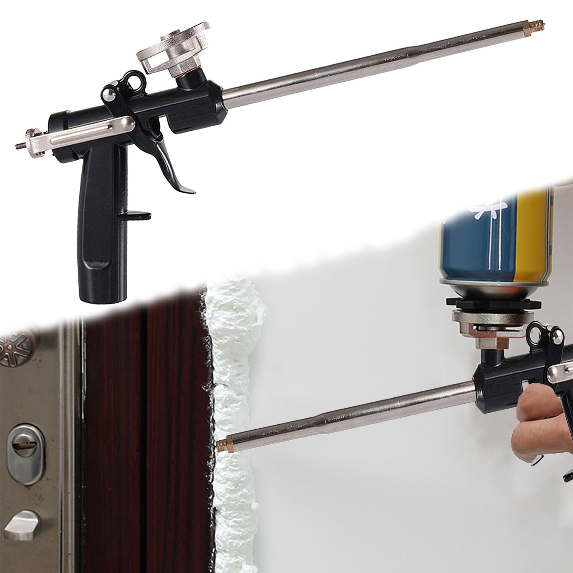 Pistola Per Schiuma ISO TRADE Metallo - Con Rivestimento Teflon | Per Applicazioni Precise - Foto 10