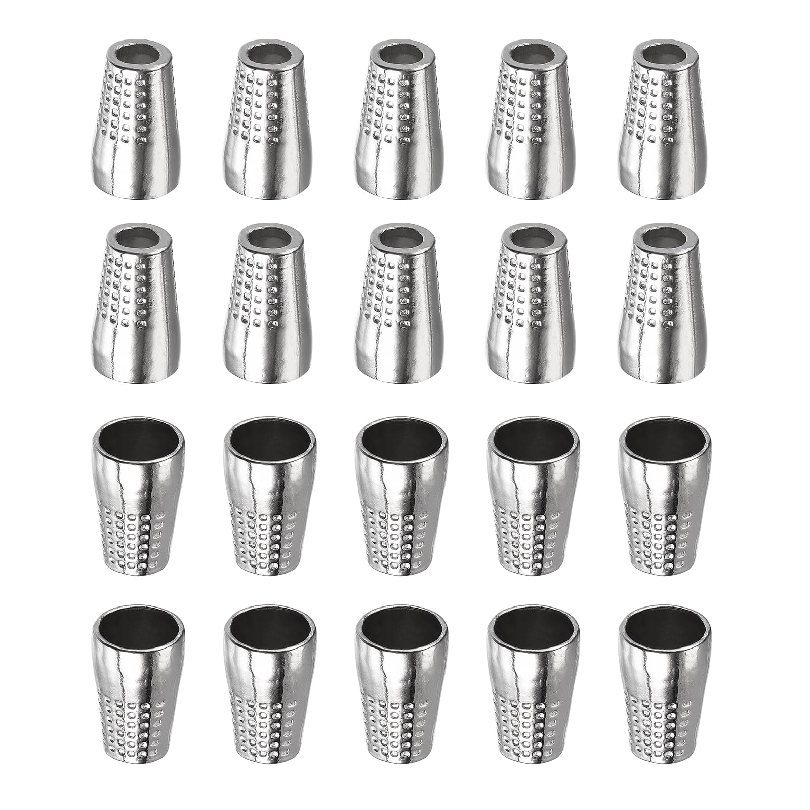 DTGN 10x16x4mm Bell Stopper, 20Pack, Good for DIY Drawstring Lanyard Backpacks