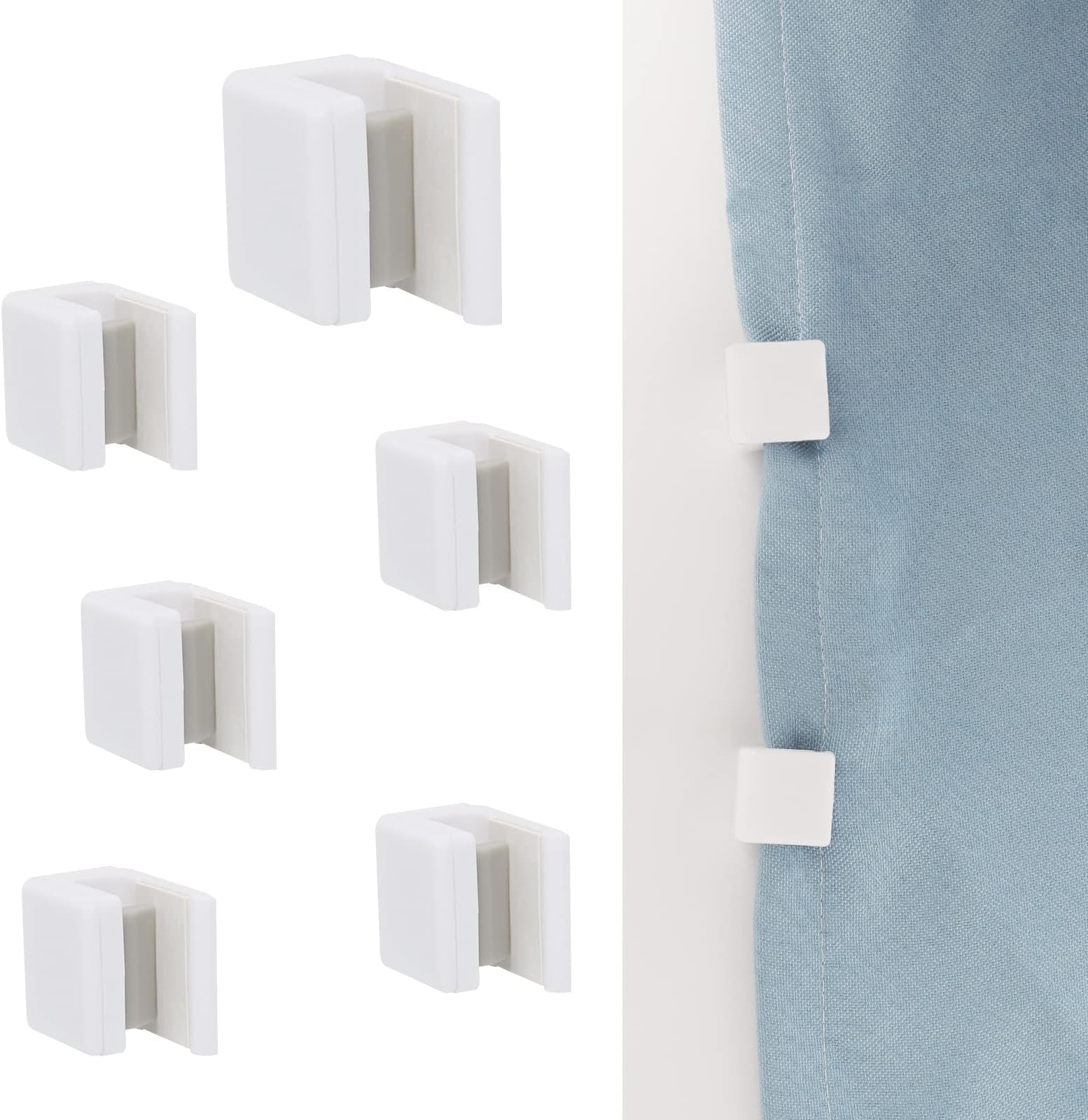 10 Pcs Shower Curtain Clips Self Adhesive Shower Curtain