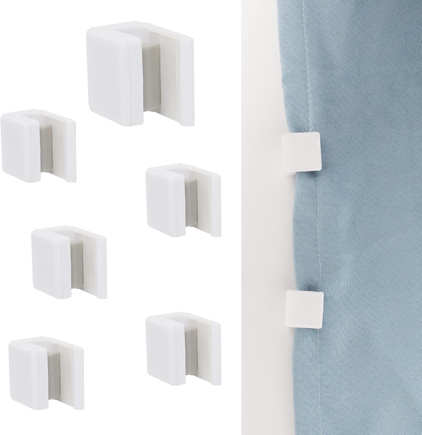 6 PCS Shower Curtain Clips, Shower Windproof Splash Guard