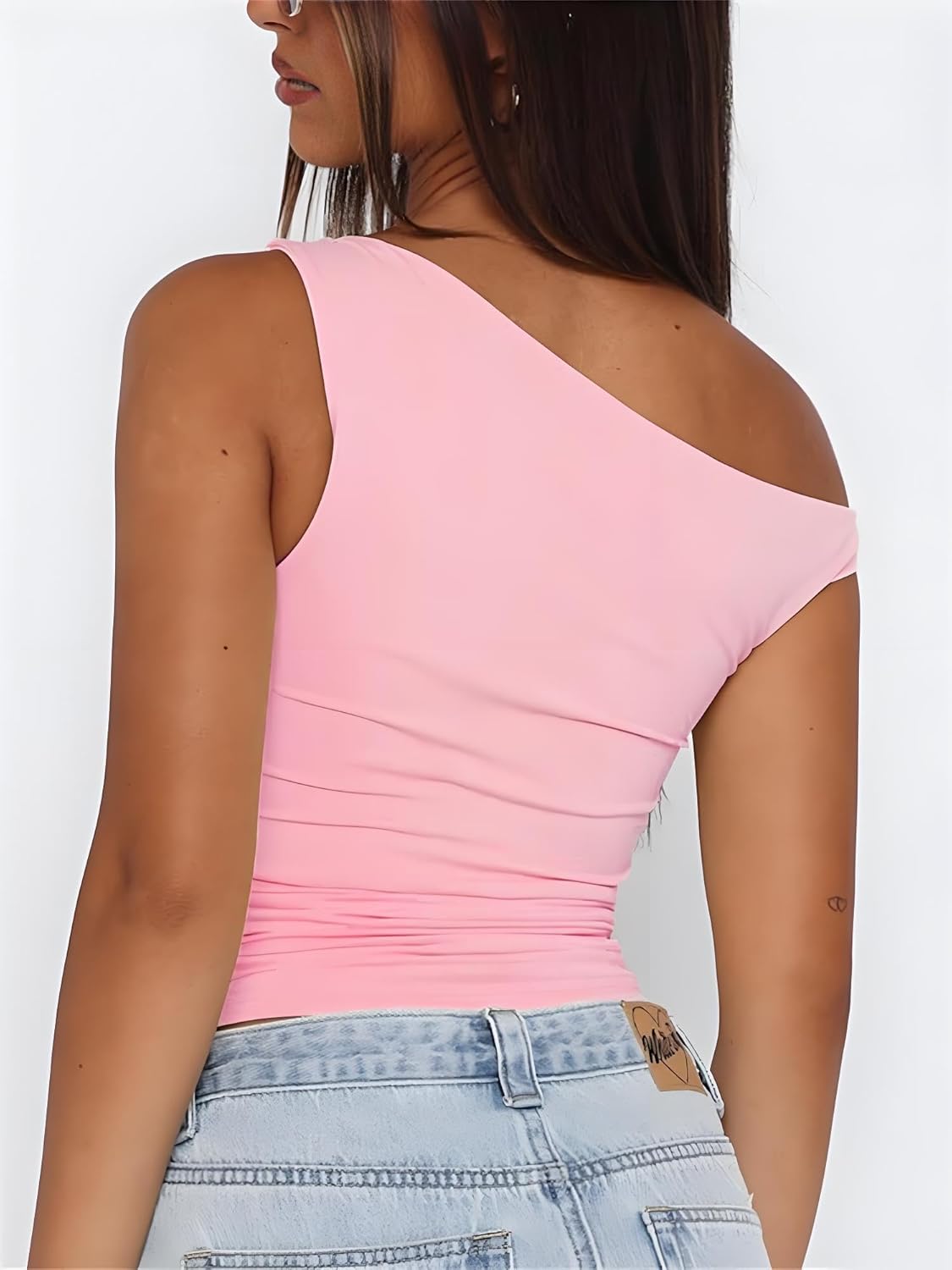 ForeFair Womens Off Shoulder Tops Sleeveless Going Out Crop Tank Tops Slim Fitted Shirts Summer Outfits Y2K Cute Tops - Image 4