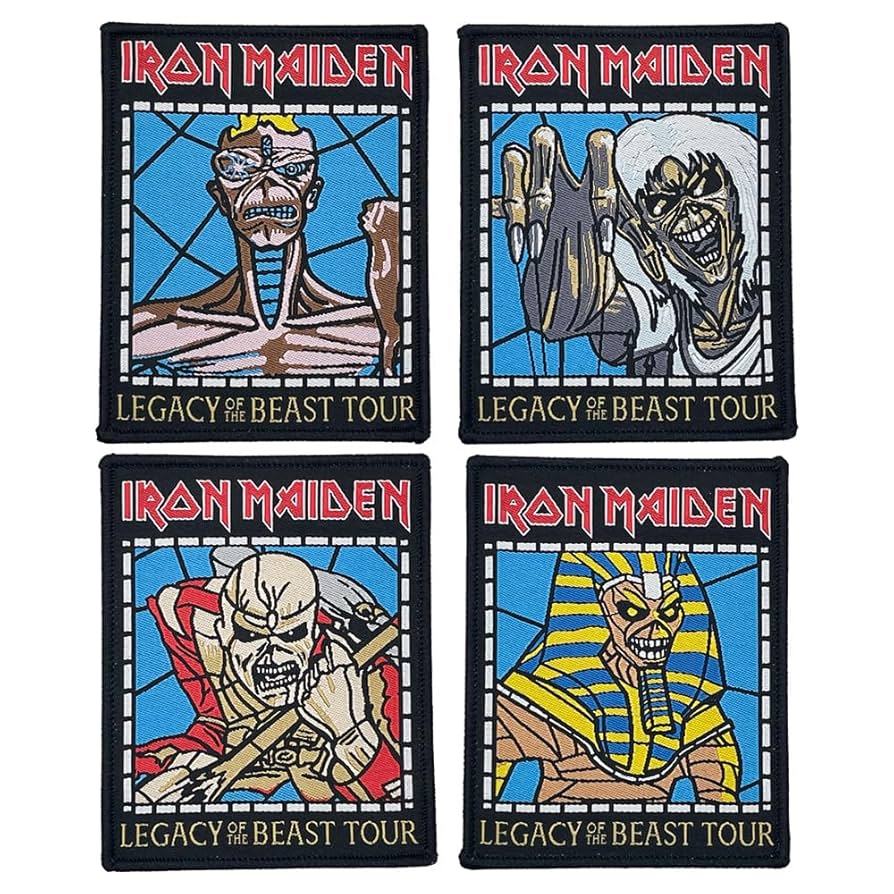 Amazon.com: Iron Maiden Legacy of The Beast 2019 Tour Patch Set